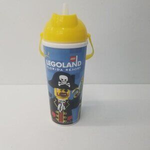 Legoland Florida Resort Travel Souvenir Drinking Bottle Cup w Straw